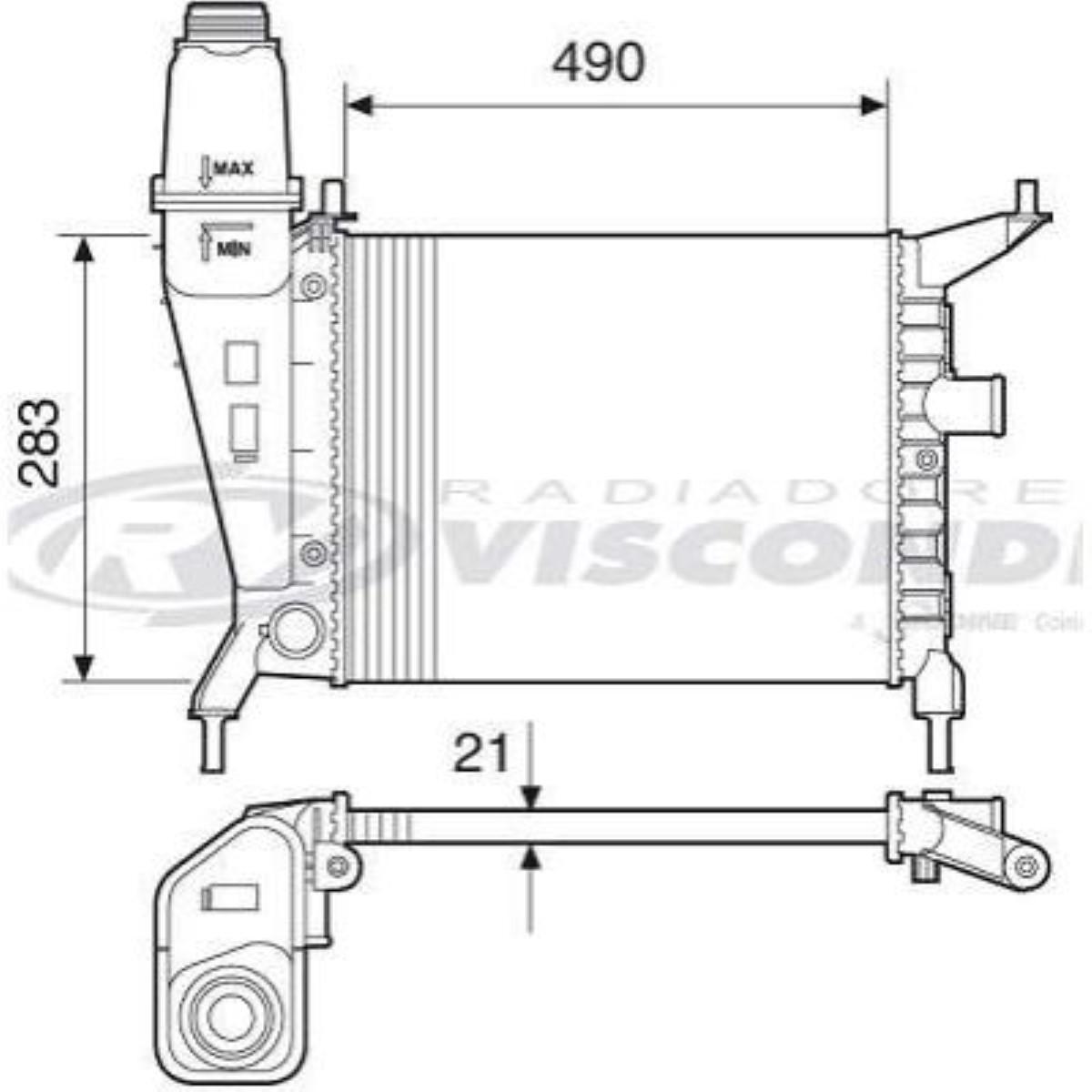 Radiador Celta 1.0 1.4 2000/ Sem Ar Visconde Rv2579