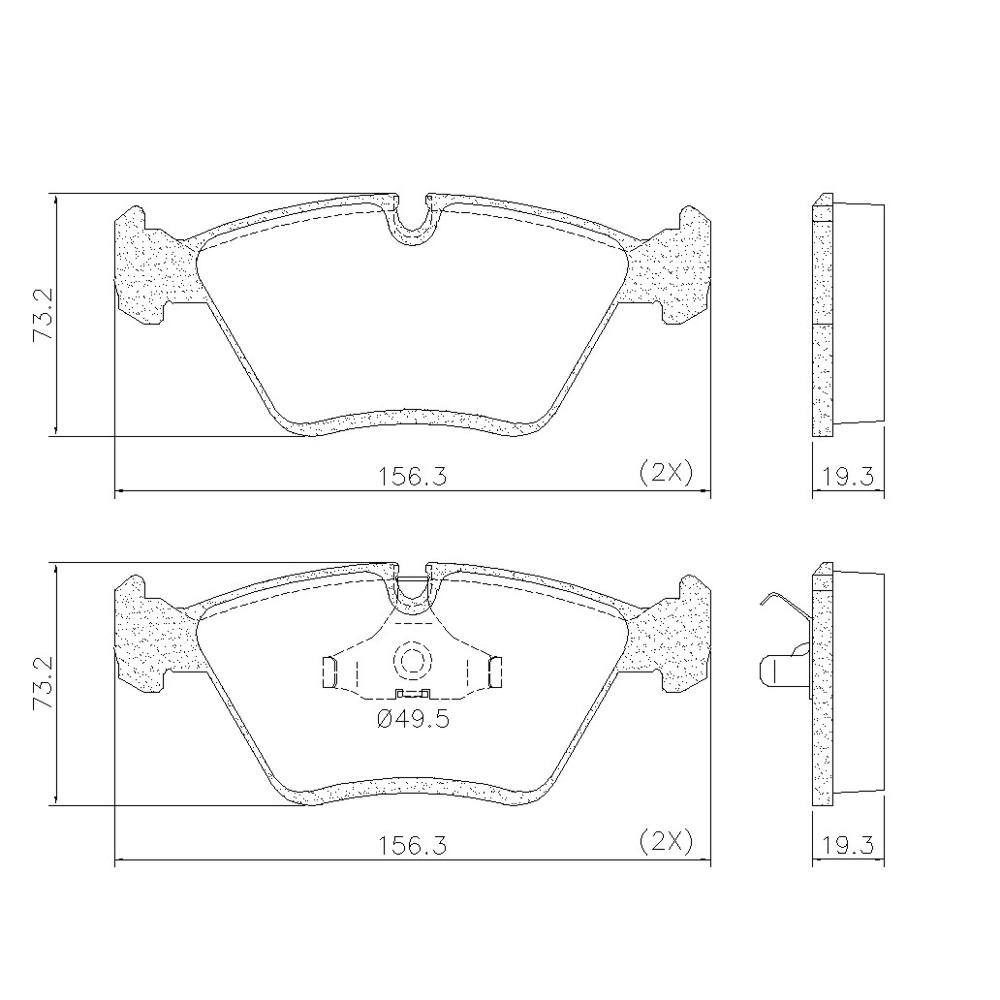 Pastilha De Freio Dianteira Bmw M3 Z3 330I 525I 730I Frasle Pd1003