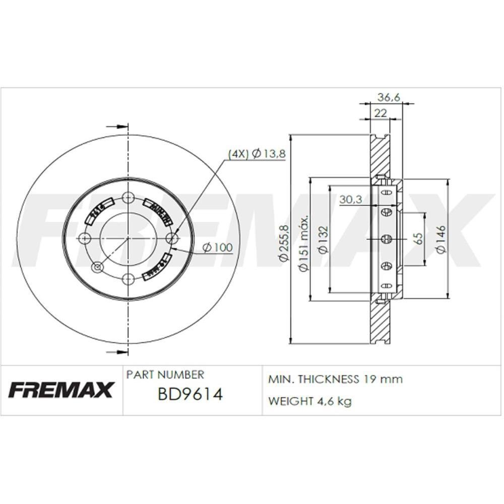 Disco De Freio Dianteiro Gol Saveiro Up Voyage Fremax Bd9614