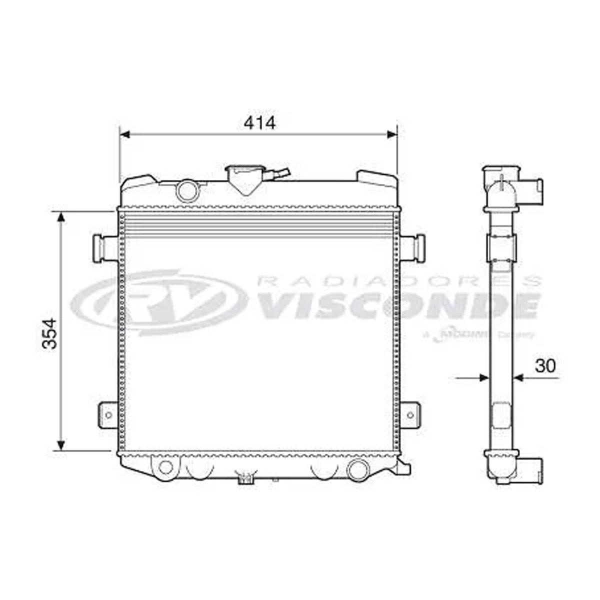 Radiador Chevette Chevy 500 1.4 1.6 Com Ou Sem Ar Visconde Rv2221