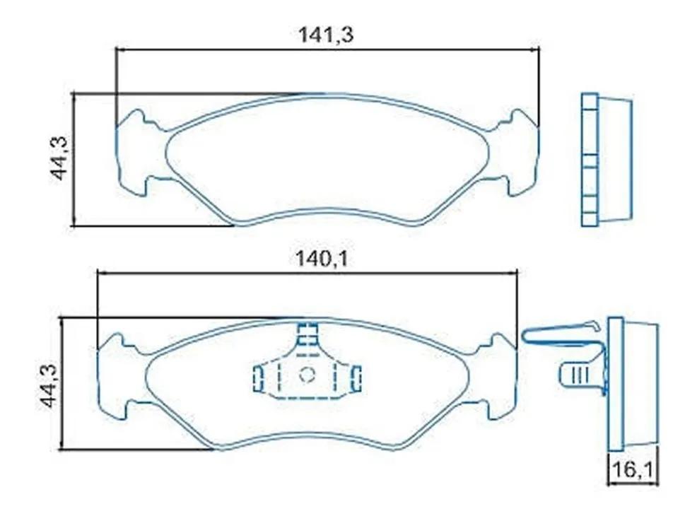 Pastilha De Freio Dianteira Fiesta 1.0 1995/ Ka 1.0 1997/ Jurid Hq2051