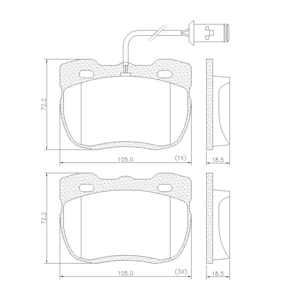 Pastilha De Freio Dianteira Range Rover 90/ Discovery 89/ Defender 1990/ Fras-Le