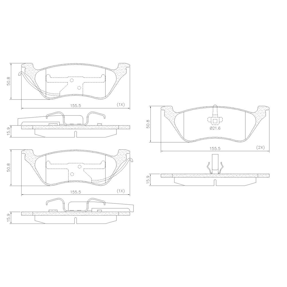 Pastilha De Freio Chrysler Grand Caravan Town Voyager Frasle Pd582