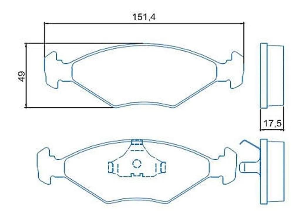 Pastilha De Freio Traseira Fiorino 1993/ Palio 1996/ Siena 1997/ Jurid Hq2049