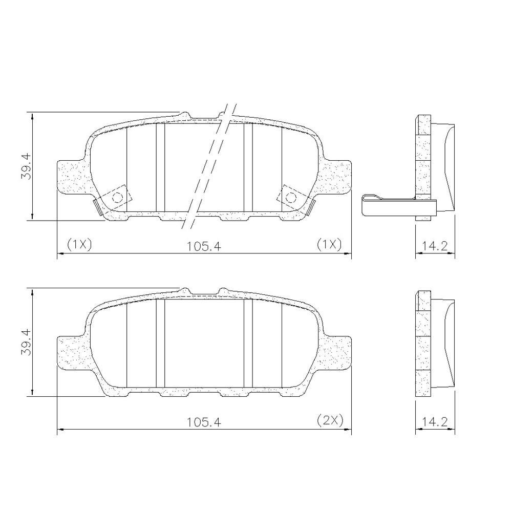 Pastilha De Freio Traseira Sentra 2015/ Altima Quest Grand Vitara 2006/ Fras-Le