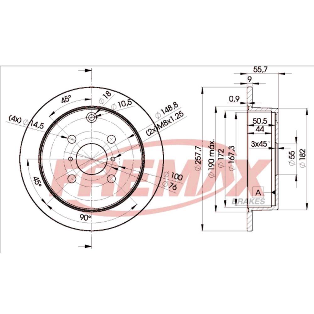 Disco De Freio Traseiro Toyota Corolla Fielder Fremax Bd2251