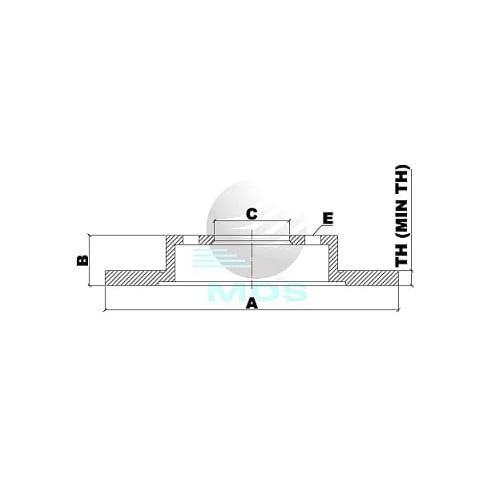 Disco De Freio Focus S40 Mds D36D