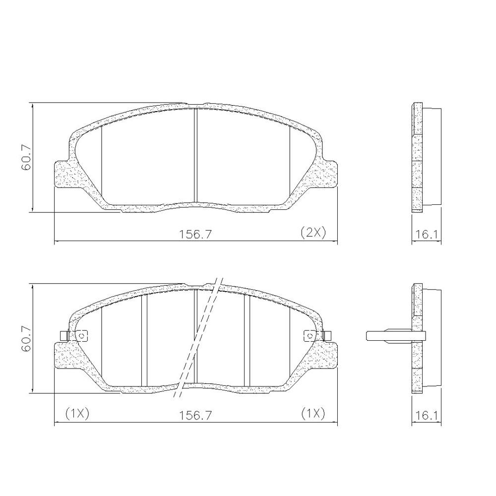 Pastilha De Freio Hyundai Santa Fé 2003/2006 3.3 Frasle Pd1352