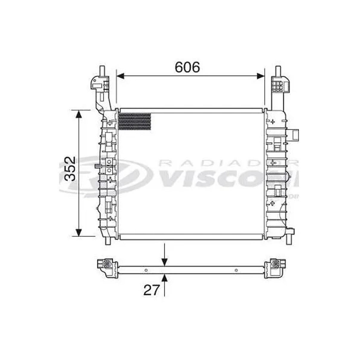 Radiador Meriva 1.8 2002/ Com Ou Sem Ar Condicionado Visconde Rv2573