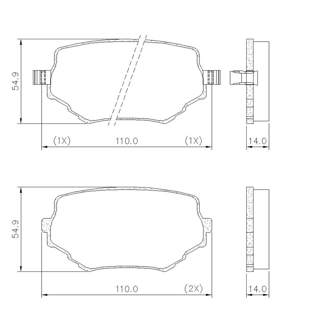 Pastilha De Freio Dianteira Tracker 2001/ Vitara Gran Vitara Frasle Pd432