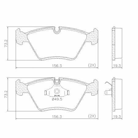 Pastilha De Freio Dianteira Bmw M3 Z3 330I 525I 730I Frasle Pd1003