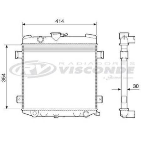 Radiador Chevette Chevy 500 1.4 1.6 Com Ou Sem Ar Visconde Rv2221