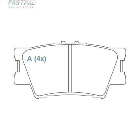 Pastilha De Freio Traseira Rav4 2.0 2.6 Ceramica Fastpad Willtec Fp808