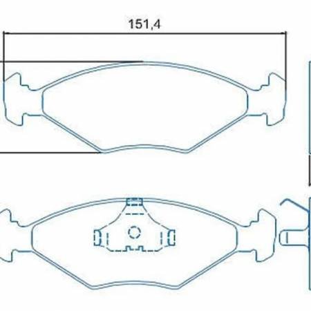 Pastilha De Freio Traseira Fiorino 1993/ Palio 1996/ Siena 1997/ Jurid Hq2049