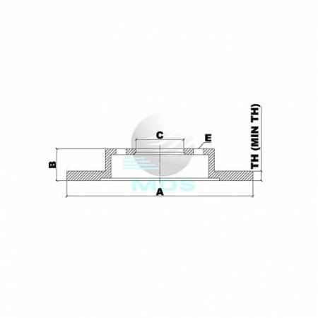 Disco De Freio Focus S40 Mds D36D