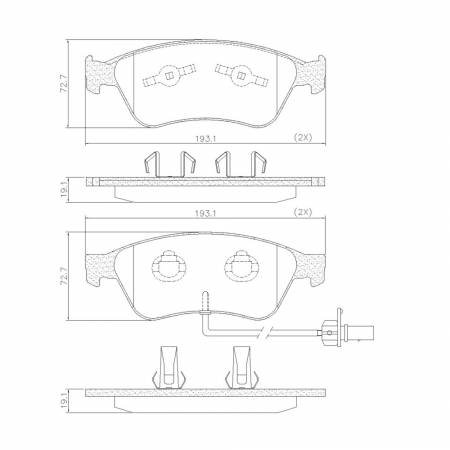 Pastilha De Freio Dianteira Audi A6 A8 2002/ Frasle Pd1449A<Br>