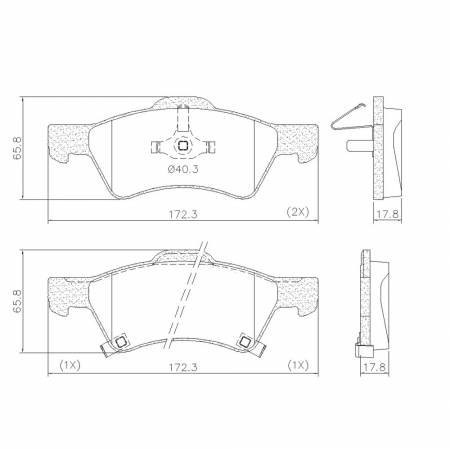 Pastilha De Freio Dianteira Chrysler Grand Caravan Voyager Town&Country Fras-Le