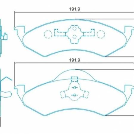 Pastilha De Freio Diant Dodge Dakota 3.9 2000/ Jurid Hq2252