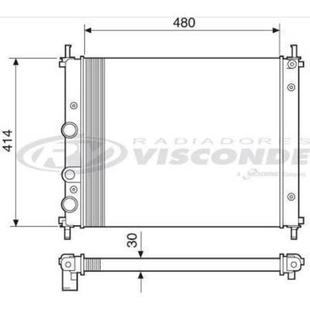 Radiador Brava 1.6 16V 2000/ Com Ar Visconde Rv2538