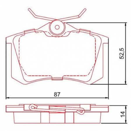 Pastilha De Freio Traseira Audi A3 Gol 307 Sw C4 Pallas Jurid Hq2085