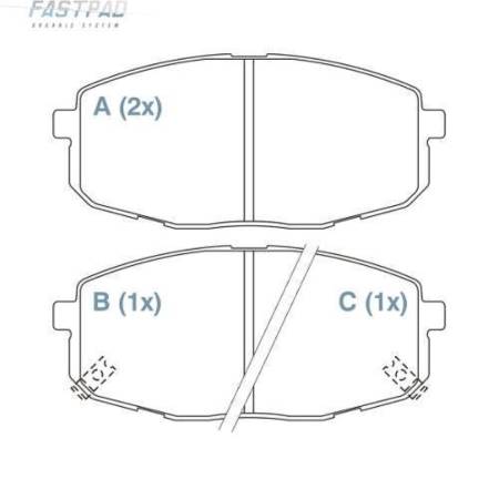 Pastilha De Freio Fastpad Dianteira I30 Cerato Willtec Fp764