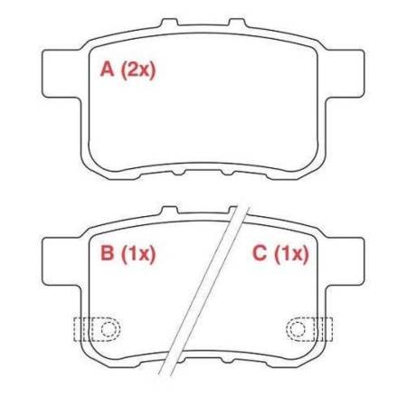 Pastilha De Freio Traseira Accord 2008 24V V6 Willtec Fp166