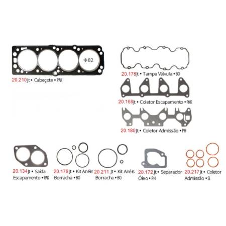 Jogo Juntas Do Cabecote Corsa Meriva Stilo 1.8 8V 2003 Em Diante Pathway 201036