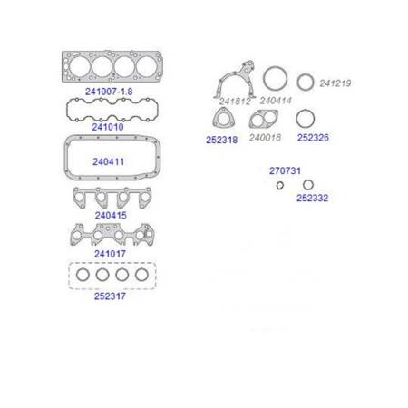 Junta Retifica Agile Cobalt Corsa Meriva 1.4 8V Econoflex 2008/ Taranto 244095