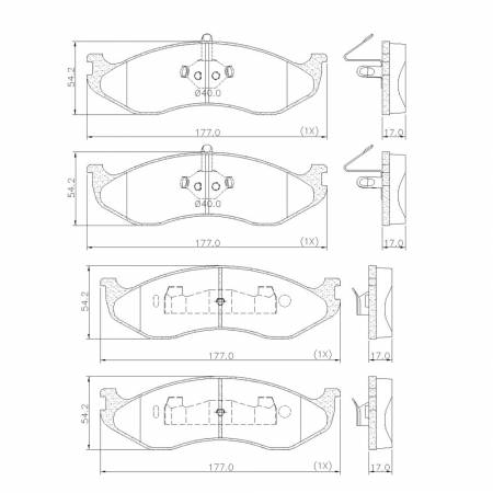 Pastilha De Freio Dianteira Cherokee 90/ Gran Cherokee 92/ Wrangler 90/ Fras-Le