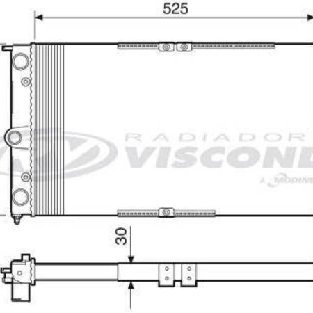 Radiador Corcel Del Rey Pampa 1.8 Com Ou Sem Ar Visconde Rv2285