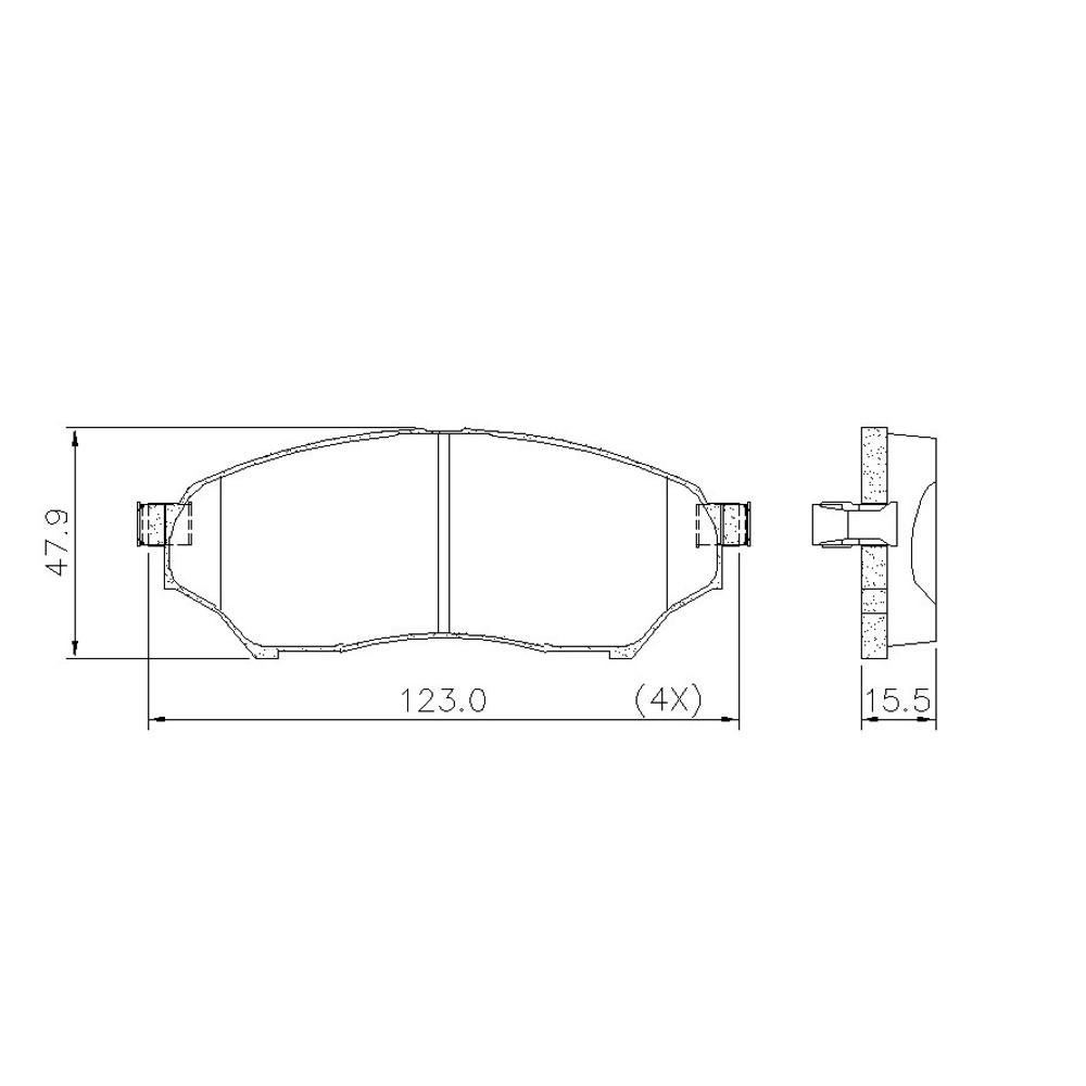 Pastilha De Freio Dianteira Pajero Tr4 2002/ Montero 2001/ Frasle Pd74