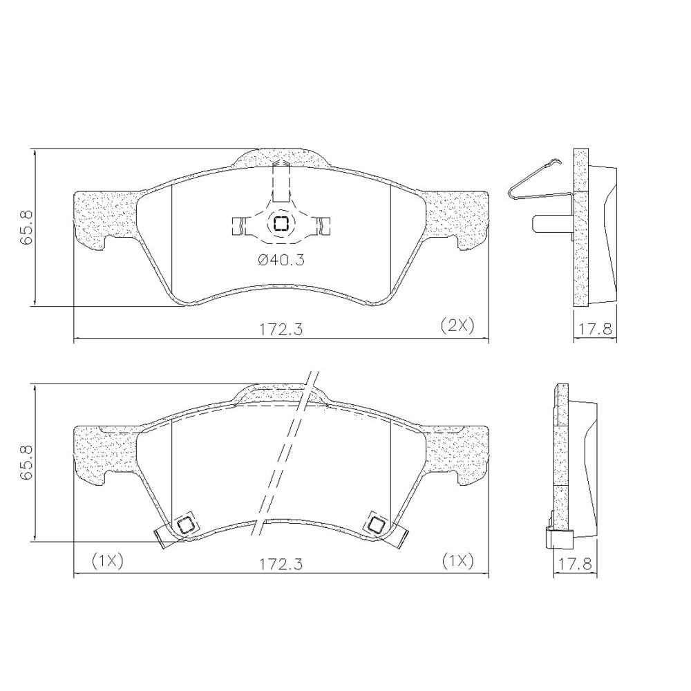 Pastilha De Freio Dianteira Chrysler Grand Caravan Voyager Town&Country Fras-Le