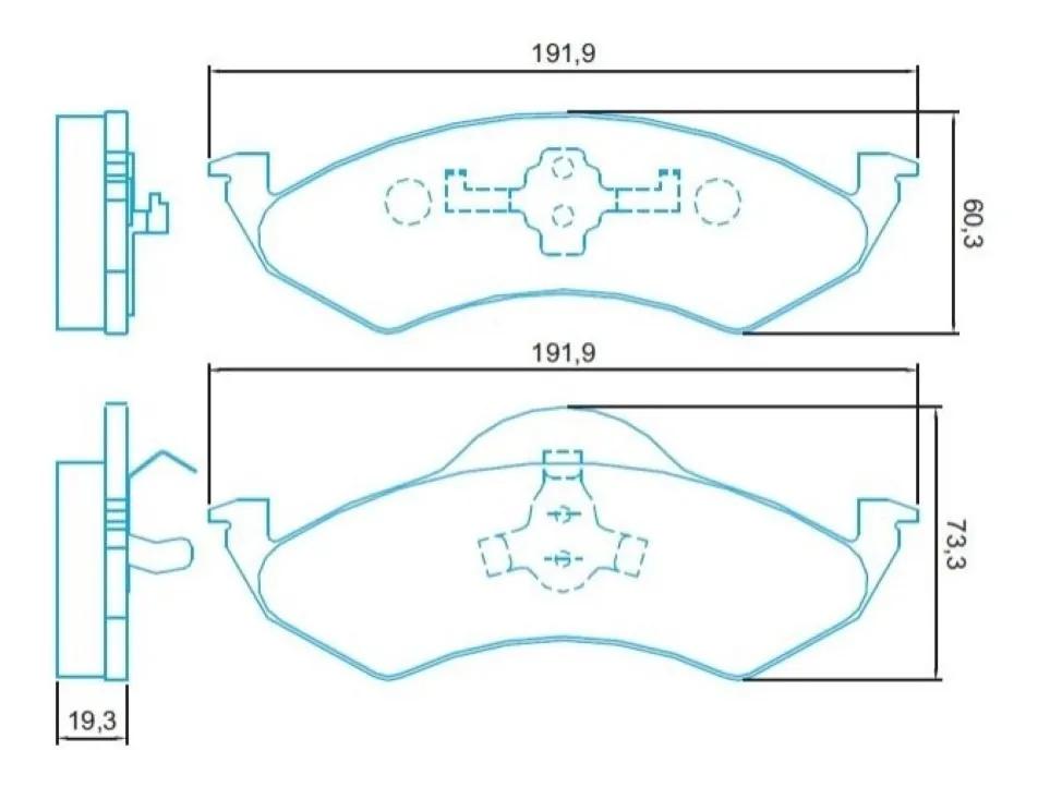 Pastilha De Freio Diant Dodge Dakota 3.9 2000/ Jurid Hq2252