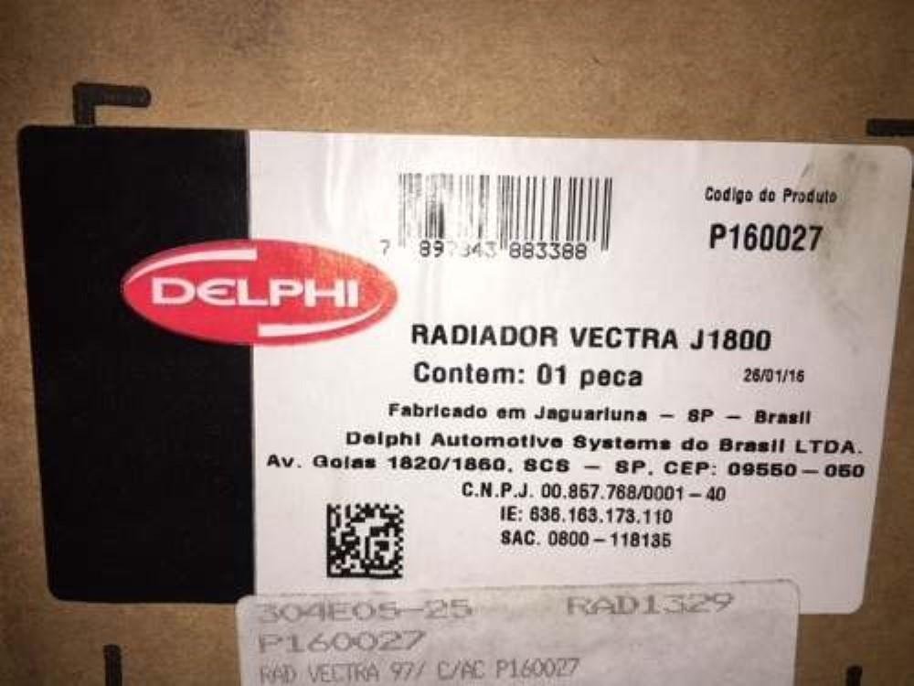 Radiador Gm Vectra Delphi P160027