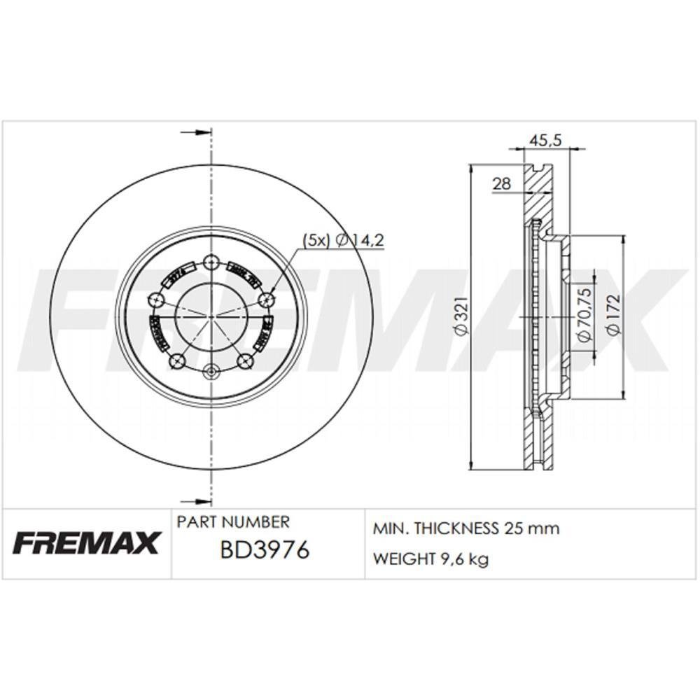 Disco Freio Dianteiro Gm Equinox 2018 Fremax Bd3976