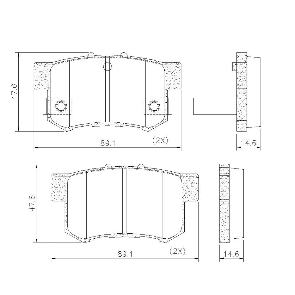 Pastilha De Freio Traseira Honda Civic 06/ Fras Le Pd554<Br>