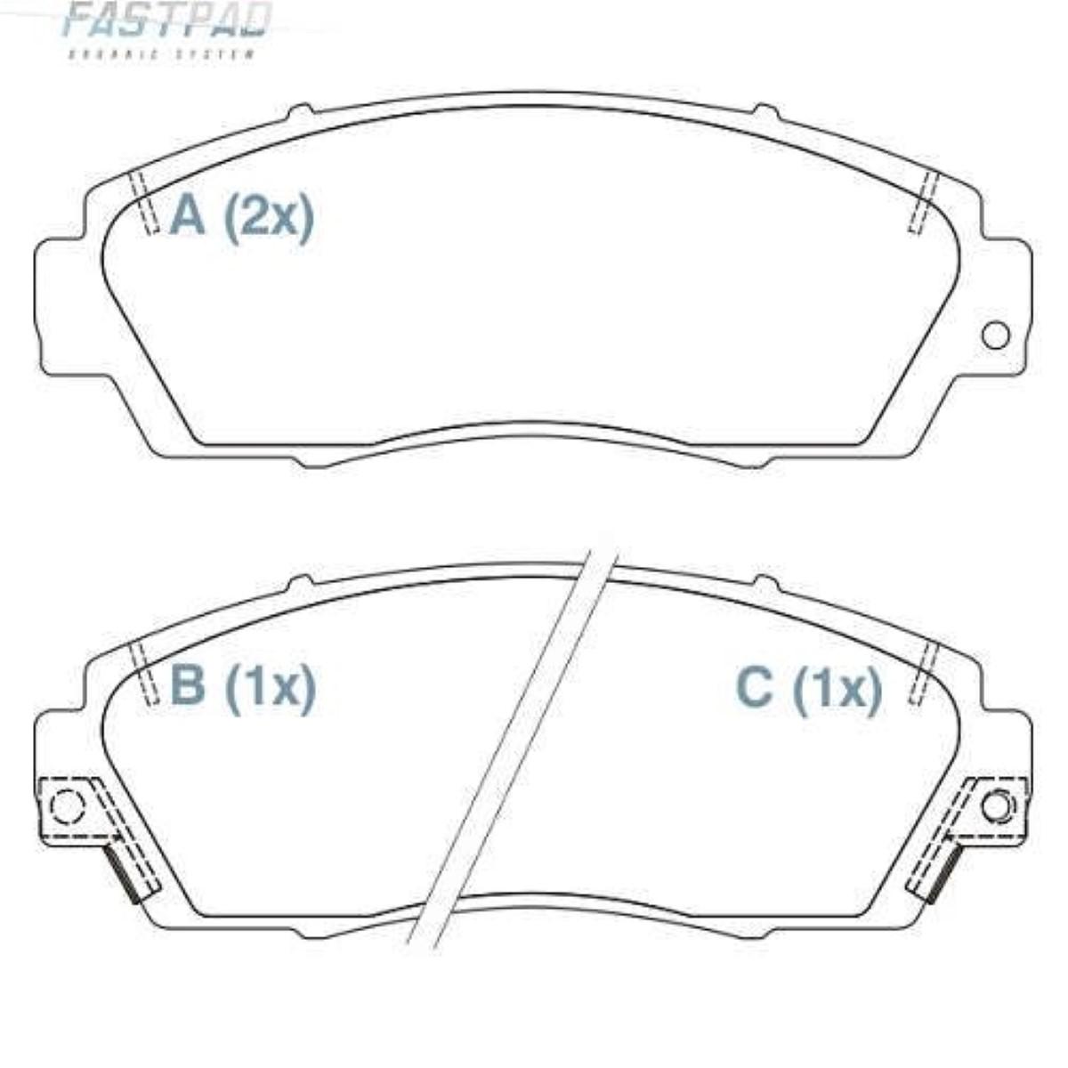 Pastilha De Freio Dianteira Ceramica Fastpad Crv Willtec Fp193