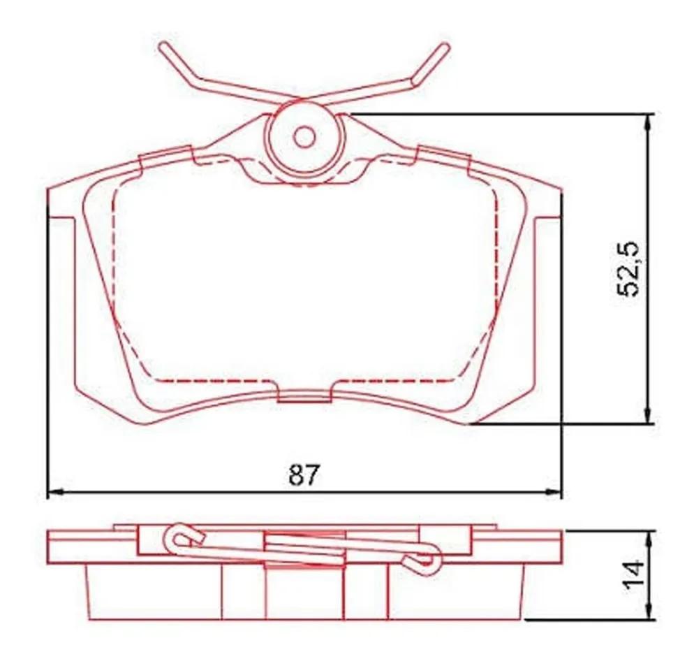 Pastilha De Freio Traseira Audi A3 Gol 307 Sw C4 Pallas Jurid Hq2085