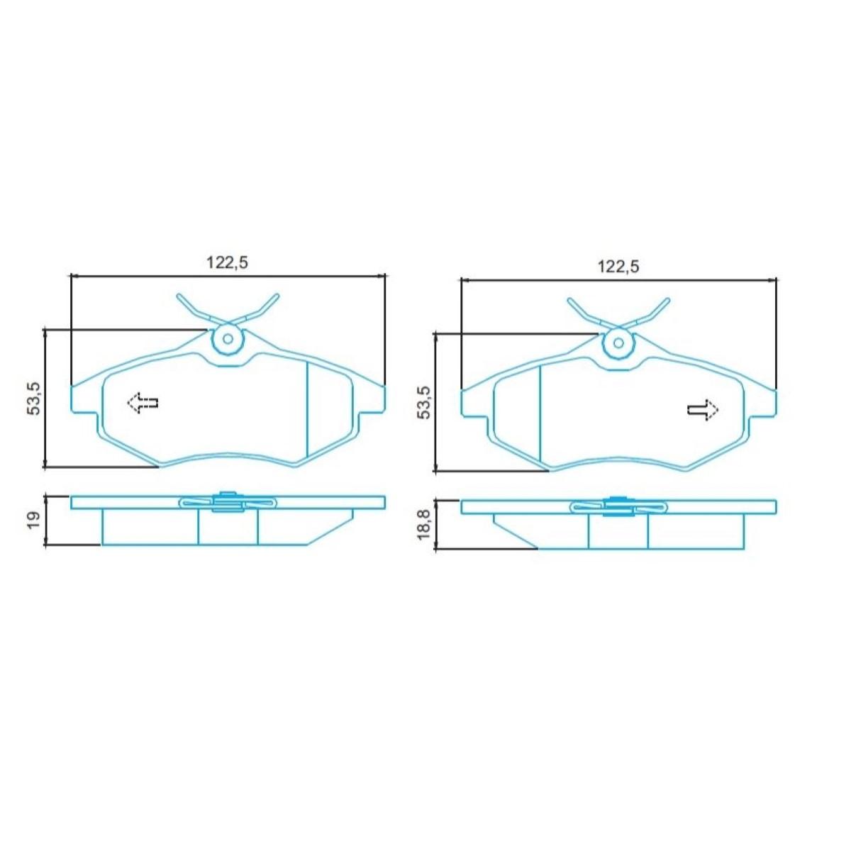 Pastilha De Freio Dianteira Citroen C2 C3 2003/ Jurid Hq2232