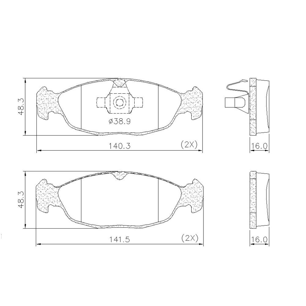 Pastilha De Freio Dianteira Corsa Celta Agile Fras-Le Pd82<Br>