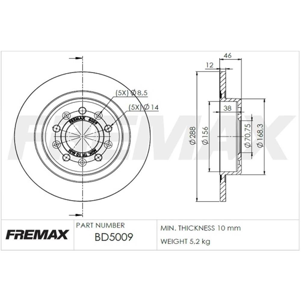 Disco Freio Dianteiro Gm Equinox 2018 Fremax Bd5009