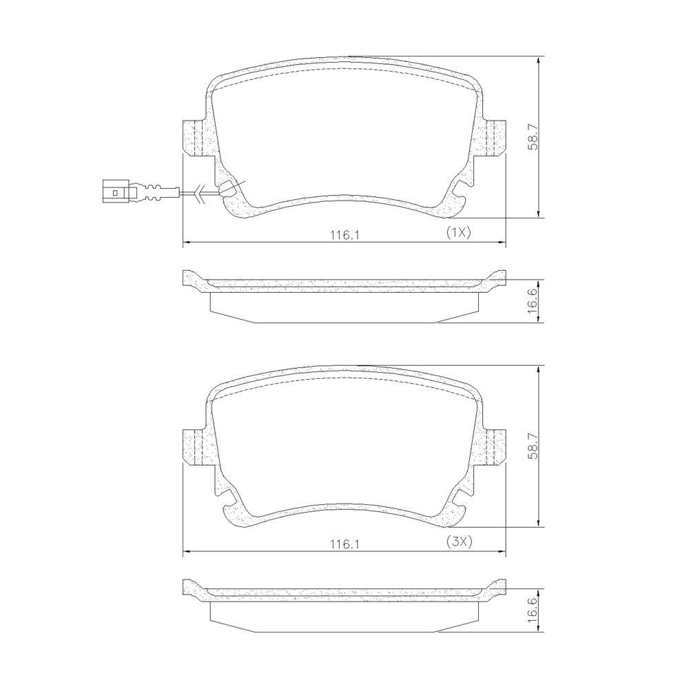 Pastilha De Freio Traseira Audi A4 A6 A8 Rs 2003/ Frasle Pd592B<Br>