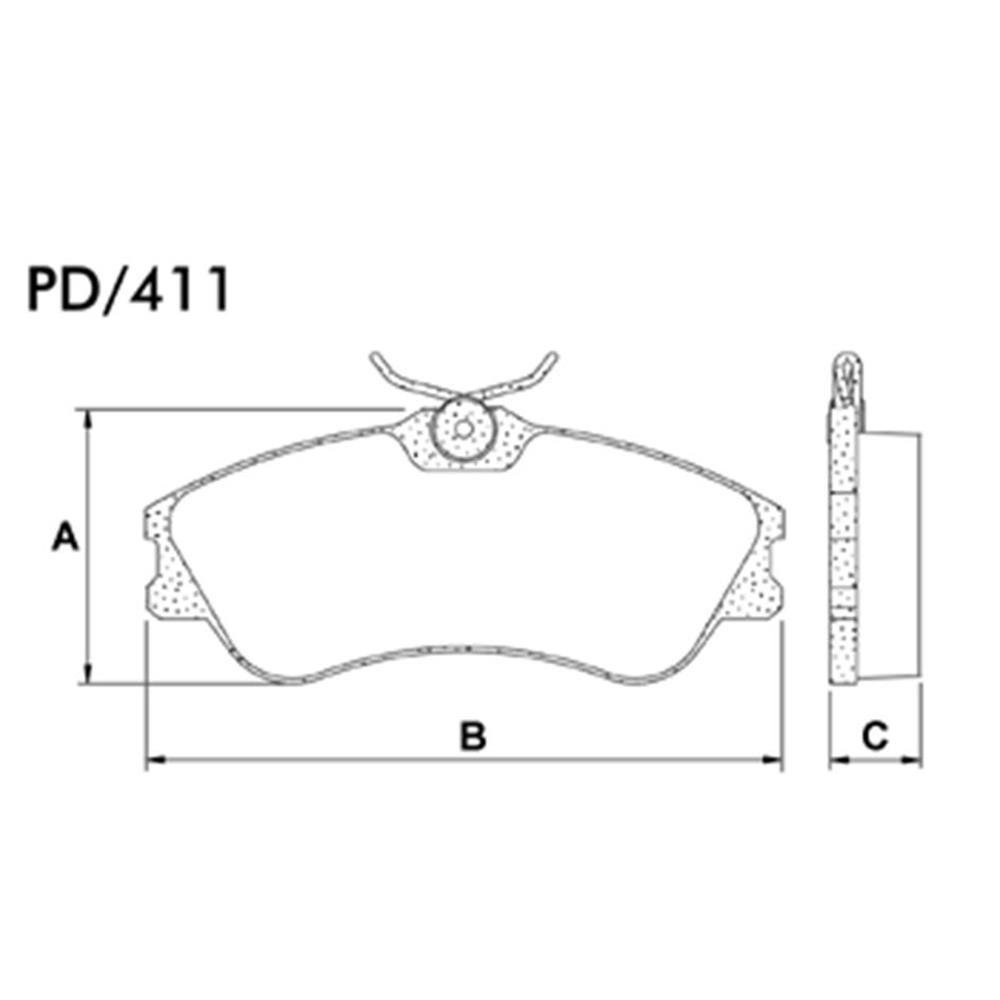 Pastilha De Freio Dianteira Xsara Picasso 207 Pd411 Fras-Le