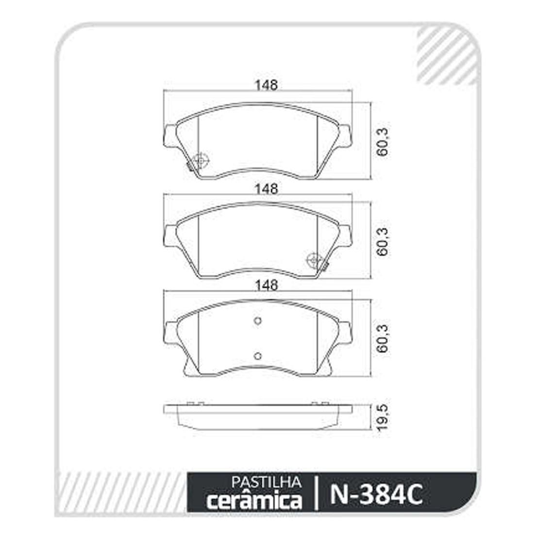 Pastilha Freio D Gm Aveo Cruze 2012/ Cobreq N384C