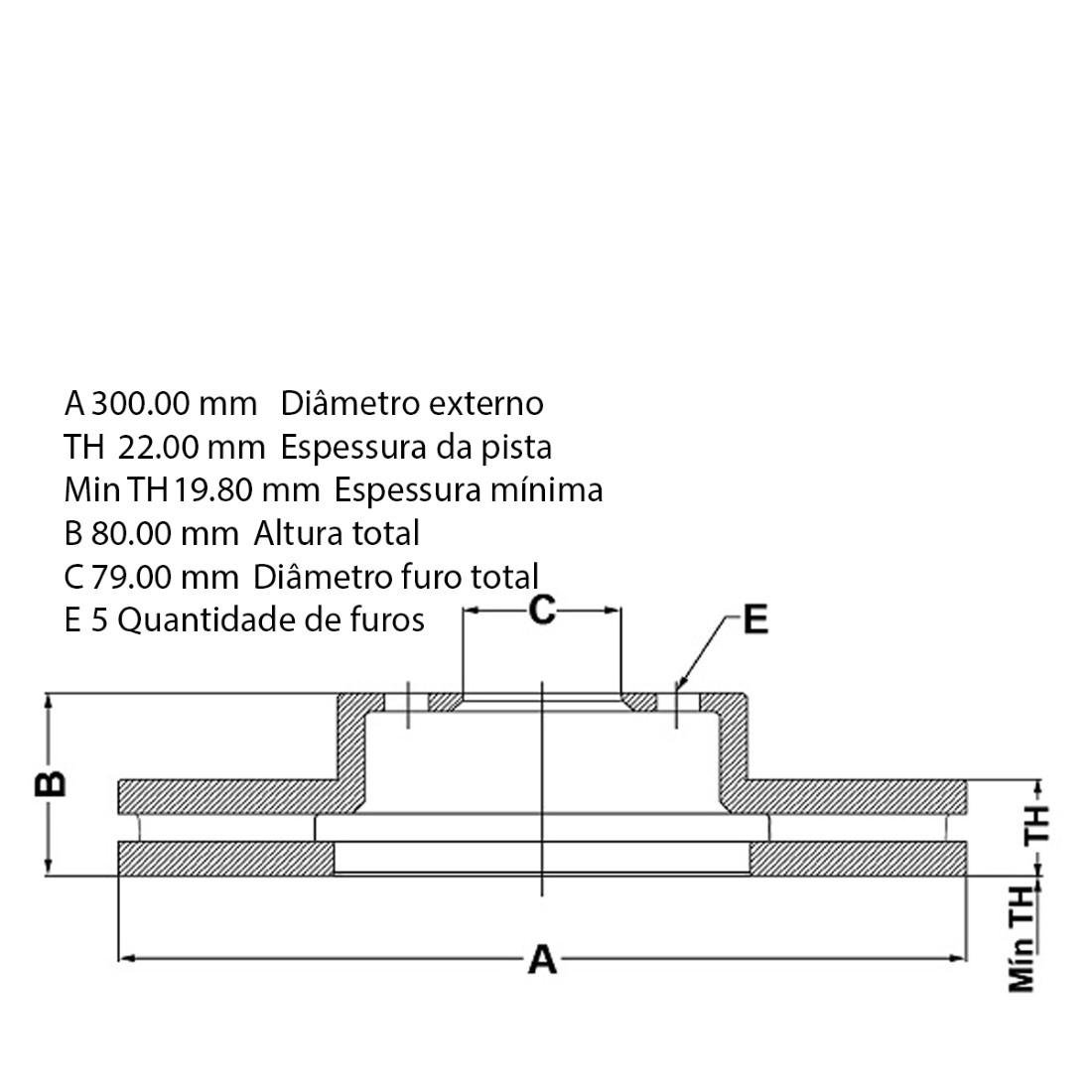 Disco Freio Traseiro Jumper Ducato Boxer Fremax Bd7076