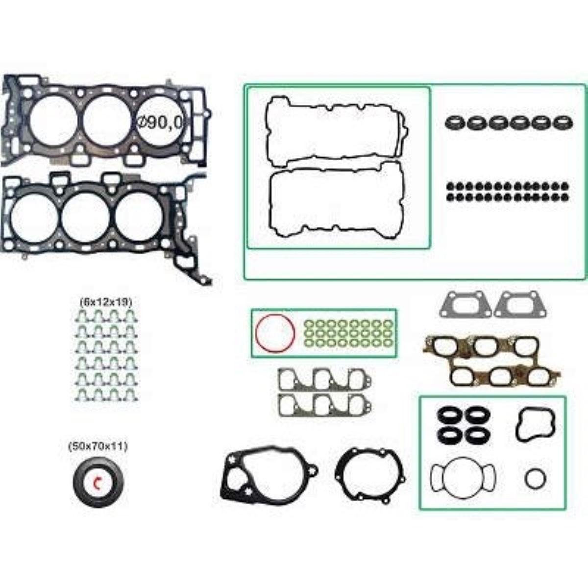 Junta Do Motor Captiva Omega Trailblazer V6 3.6 24V 2008/ Bastos 1210161Mlr