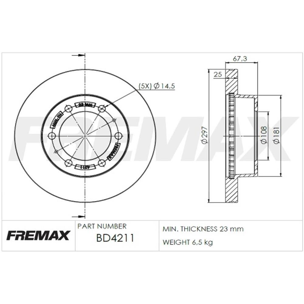 Disco De Freio Dianteiro Hilux 2005/15 Fremax Bd4211