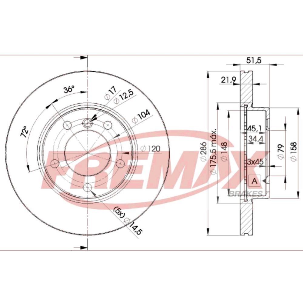 Disco Freio Dianteiro Bmw 320 323 325 328 Z3 Fremax Bd0674