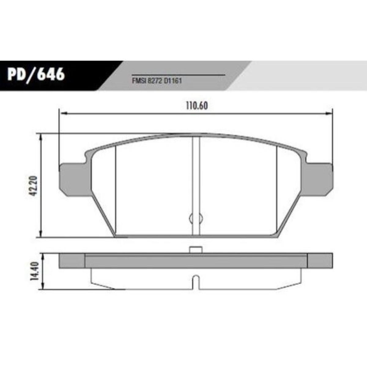 Pastilha De Freio Traseira Fusion 06/ Fras-Le Pd/646<Br>