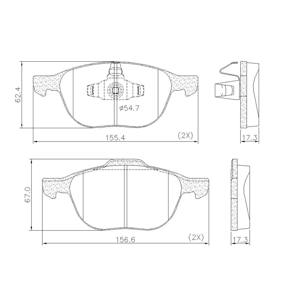 Pastilha De Freio Ceramica Ecosport Focus 2009/ Volvo C30 C70 S40 Pd757 Fras-Le